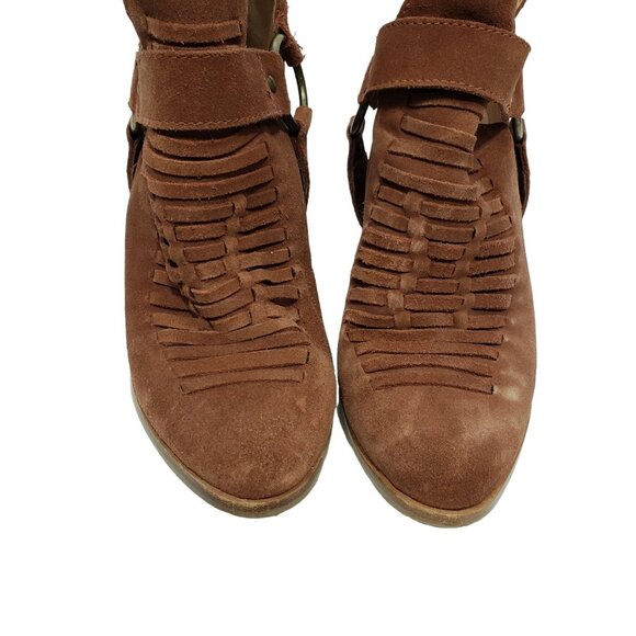 Seychelles Impossible Harness‎ Cognac Suede Ankle Boot Women's Size 7 - Picture 4 of 11